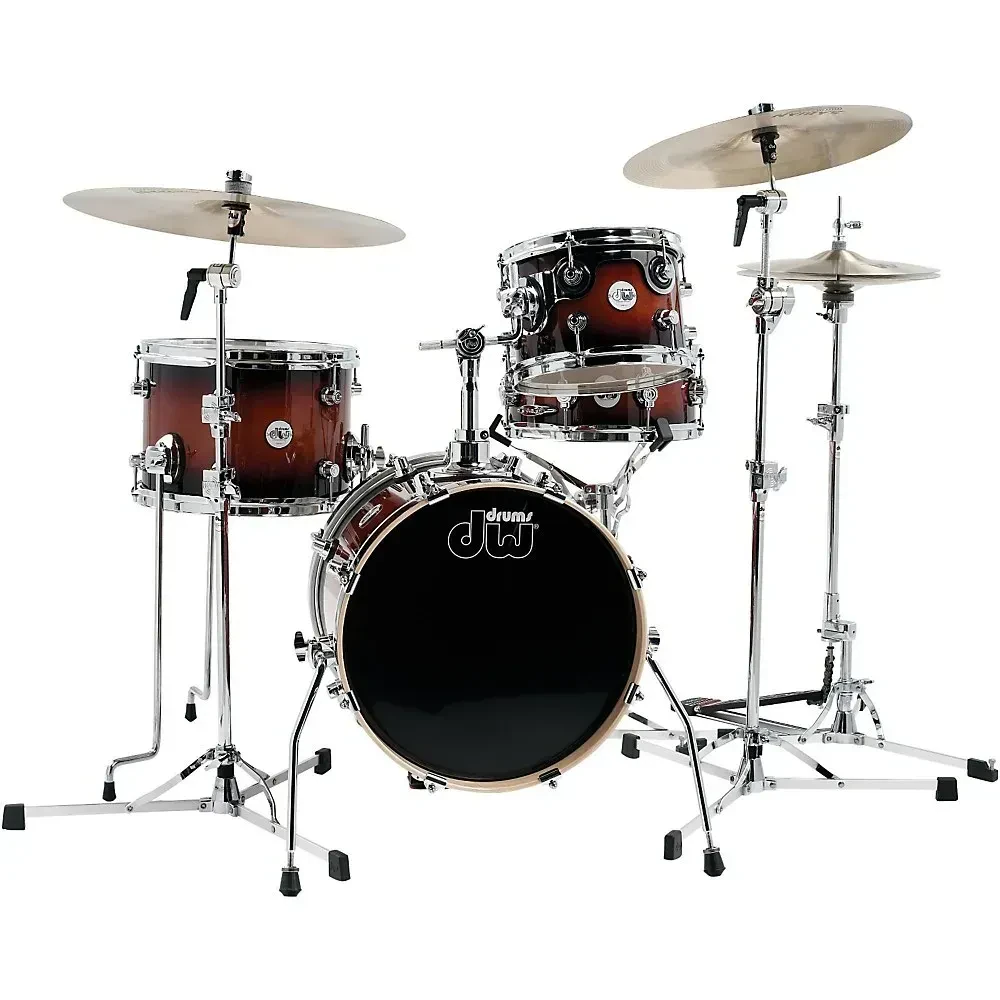 DW Design Series Mini-Pro 4-Piece Shell Pack with 16" Bass Drum Tobacco Burst