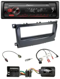 Pioneer DAB 1DIN MP3 Lenkrad USB Autoradio für Ford Focus C-Max Galaxy ab 07 sch