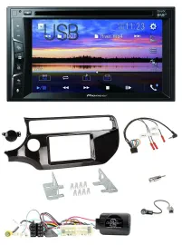 Автомагнитола Pioneer 2DIN Bluetooth USB DVD DAB для Kia Rio UB (2017–2023)