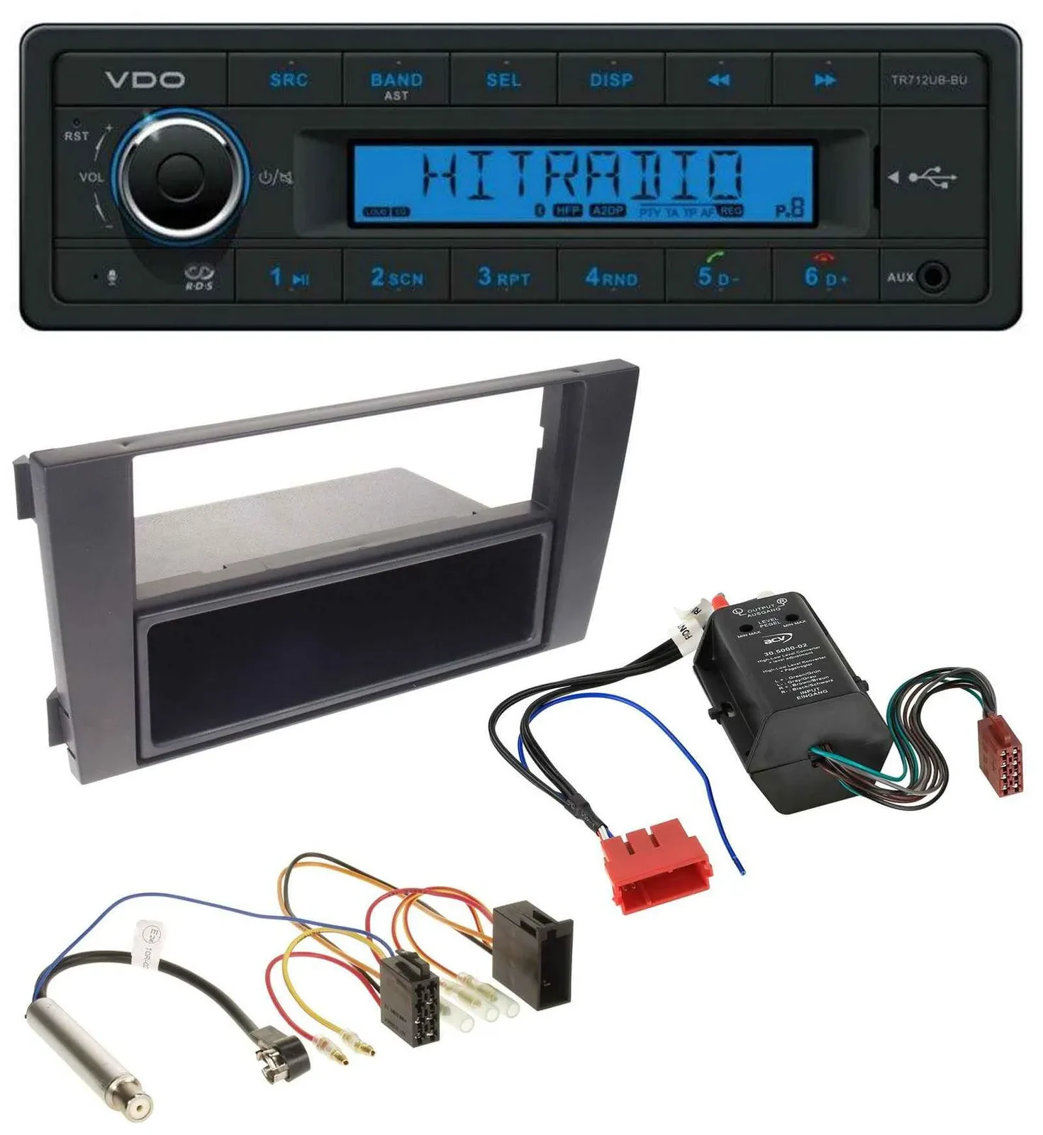 VDO Bluetooth AUX USB MP3 Autoradio für Audi A6 01-05 C5 Symphony Bose Aktivsyst