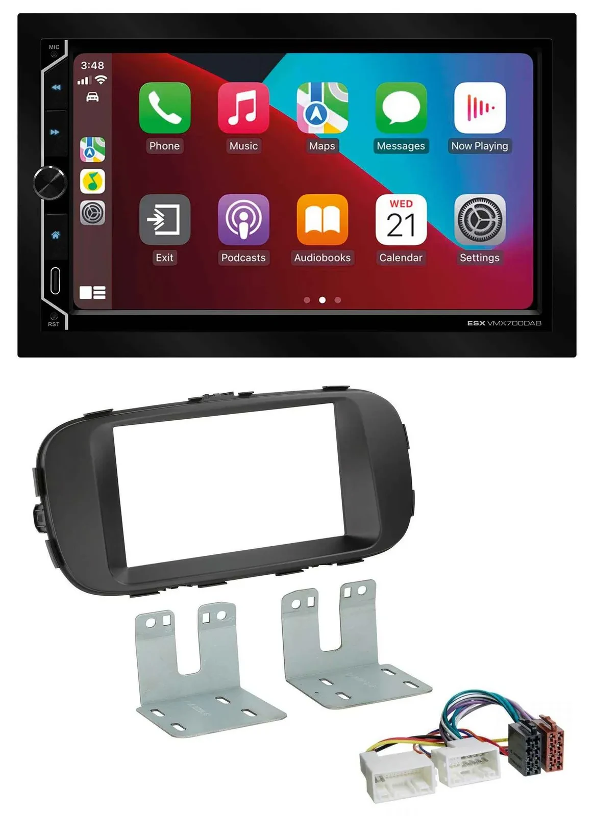 Автомагнитола для Kia Soul (с 2014) ESX 2DIN DAB USB MP3 Bluetooth черный