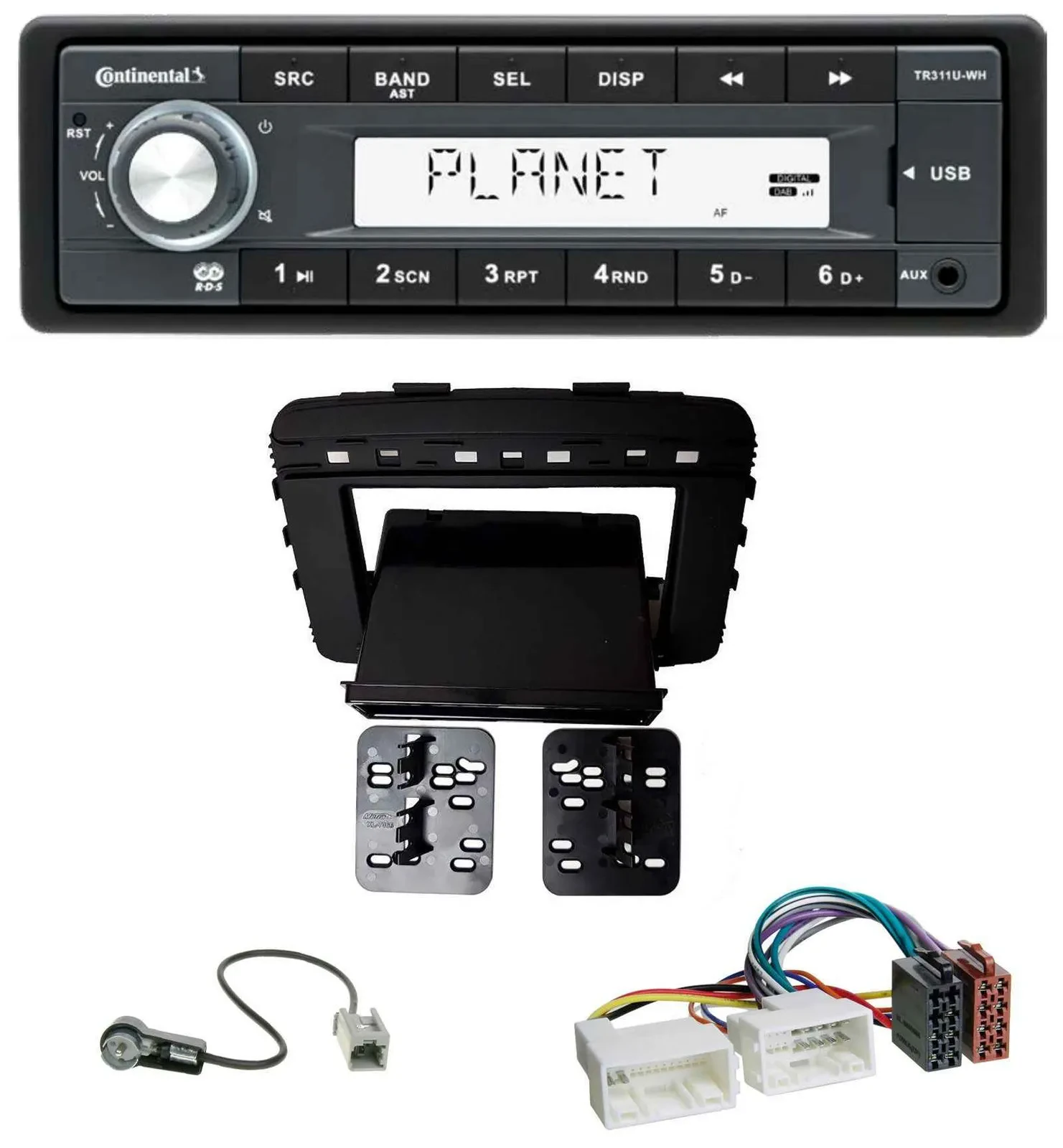 Continental USB MP3 AUX 1DIN Autoradio für Kia Sorento (UM, ab 03/2015)