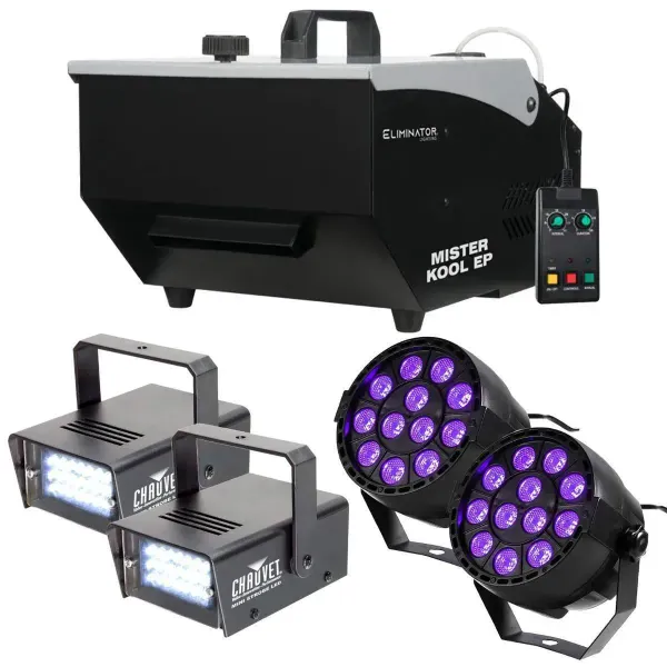 Eliminator Lighting MISTER KOOL EP Party Fog Machine w Strobe & Black Lights ...