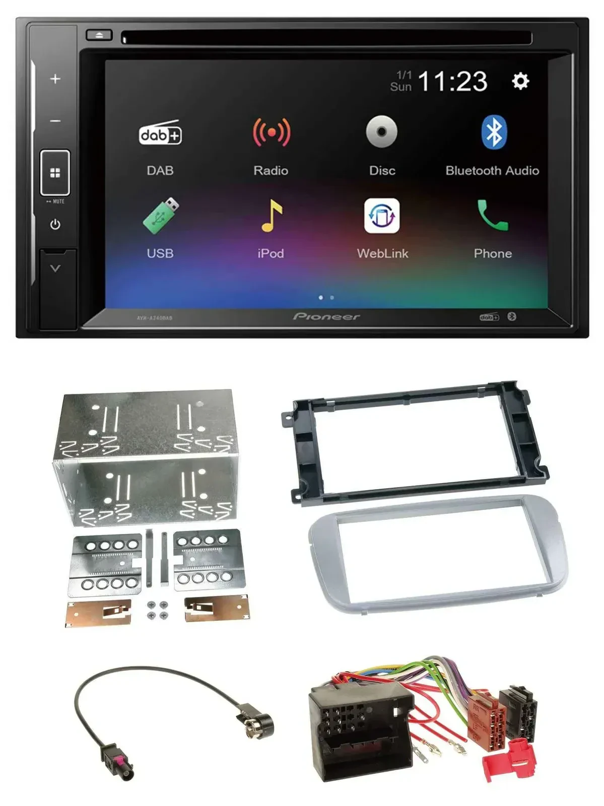 Pioneer Bluetooth MP3 USB 2DIN DAB DVD Autoradio für Ford Mondeo 2007-2014 S-Max