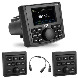 NVX VMPS35 | ATV/UTV/Marine Water-resistant 3" Video Stereo with Remotes