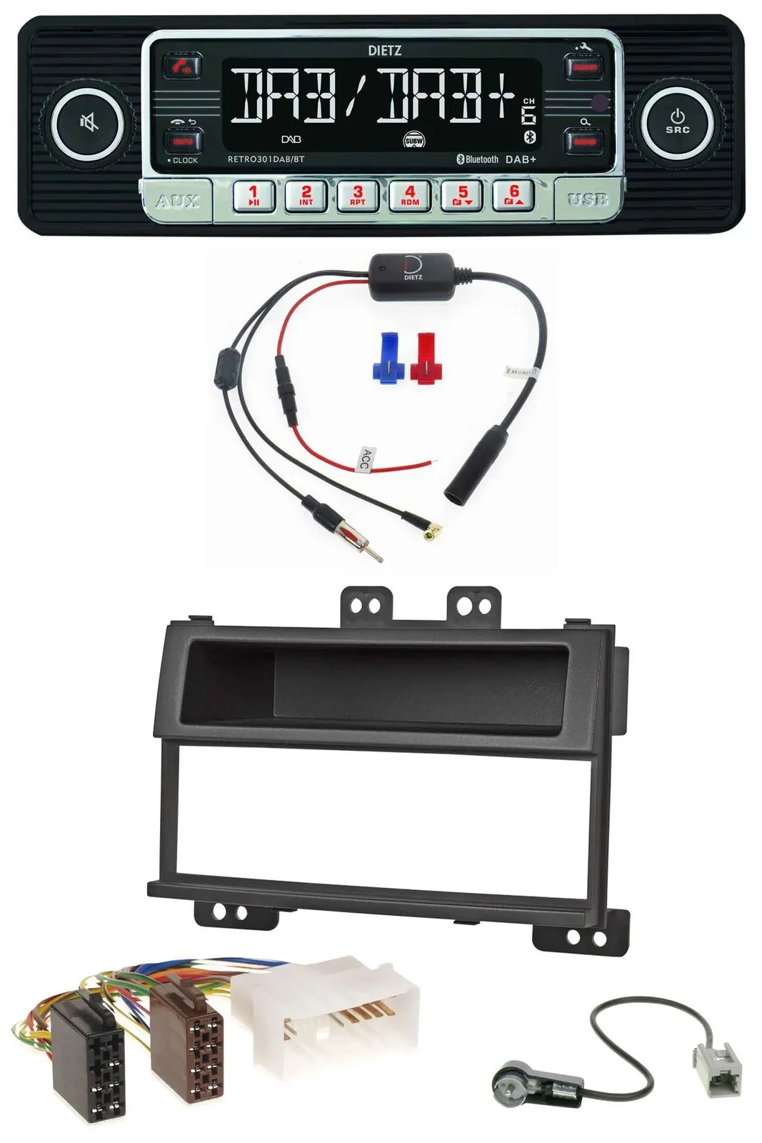 Dietz MP3 DAB Bluetooth USB Autoradio für Hyundai i20 (2008-2011)