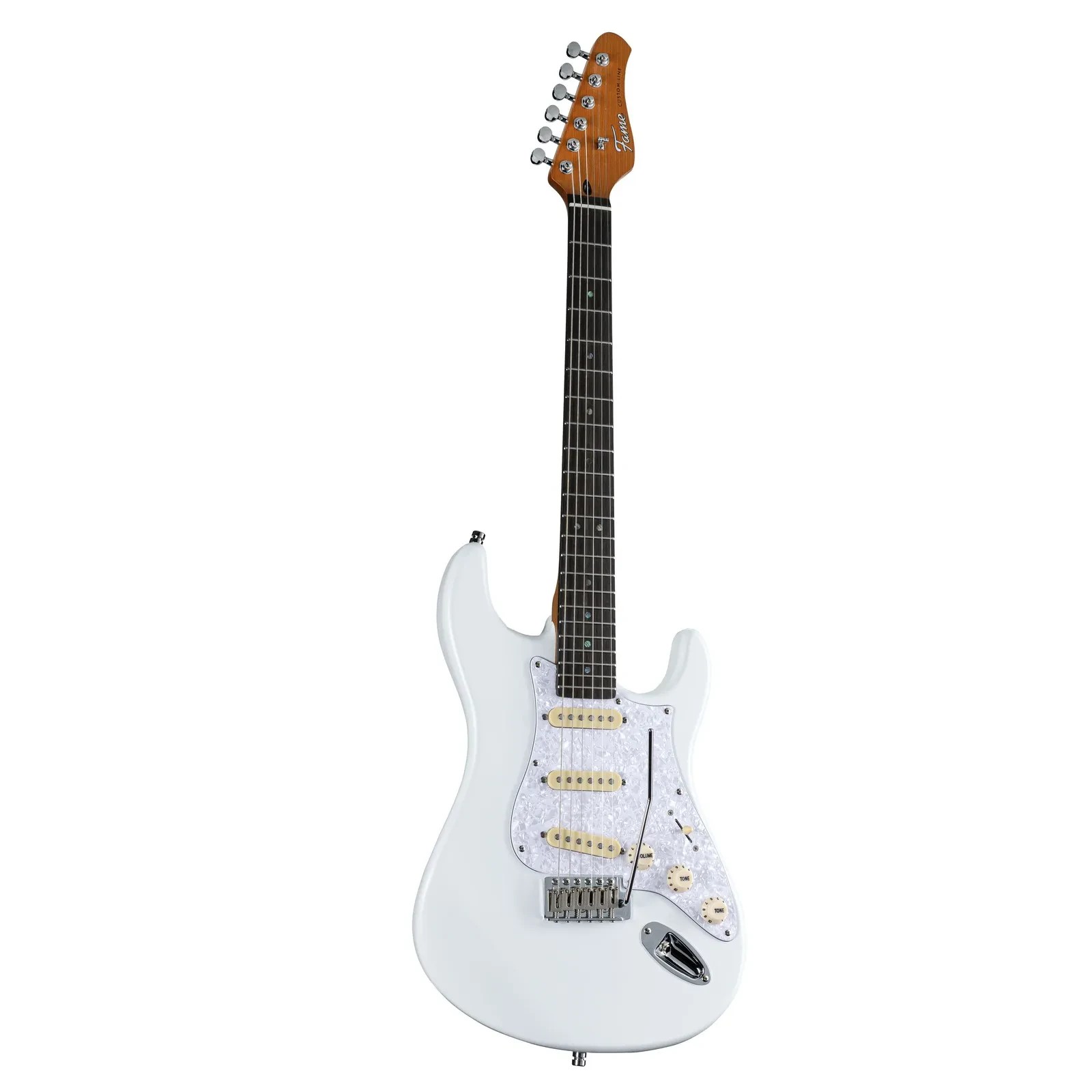 Fame Custom ST SSS RW White - E-Gitarre