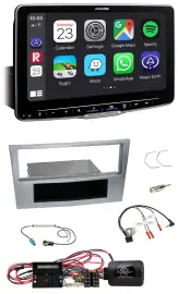 Автомагнитола Alpine Bluetooth DAB USB для Opel Corsa D (2009–2014), матовый хром, поддержка управления на руле
