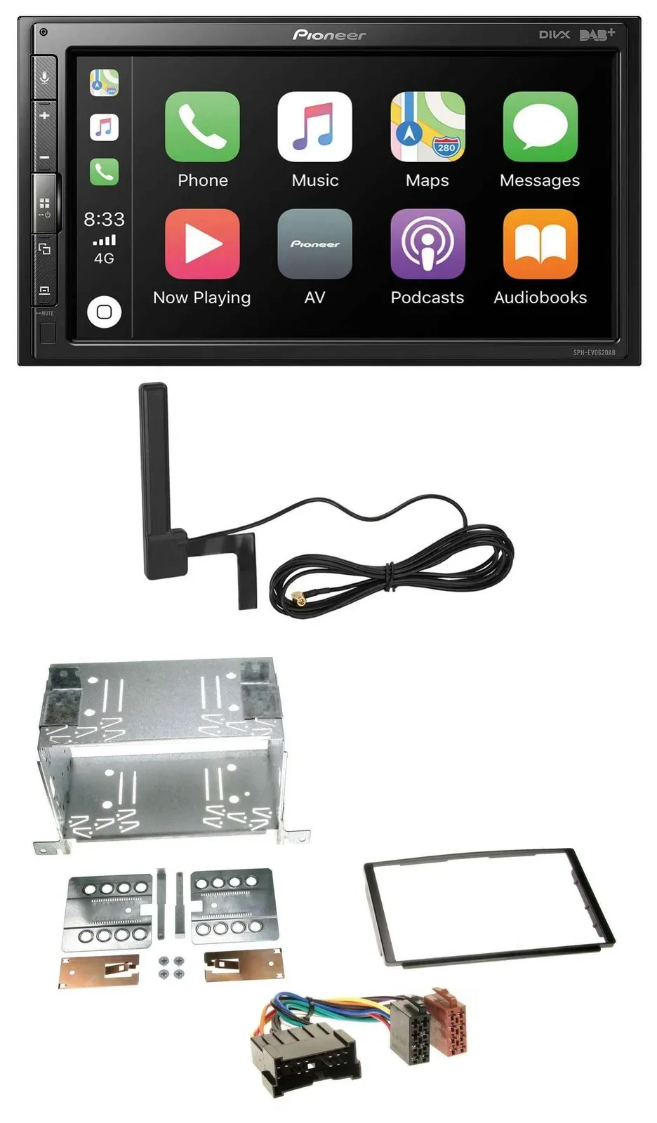 Pioneer USB 2DIN Bluetooth DAB MP3 Autoradio für Hyundai Santa Fe SM 04-06