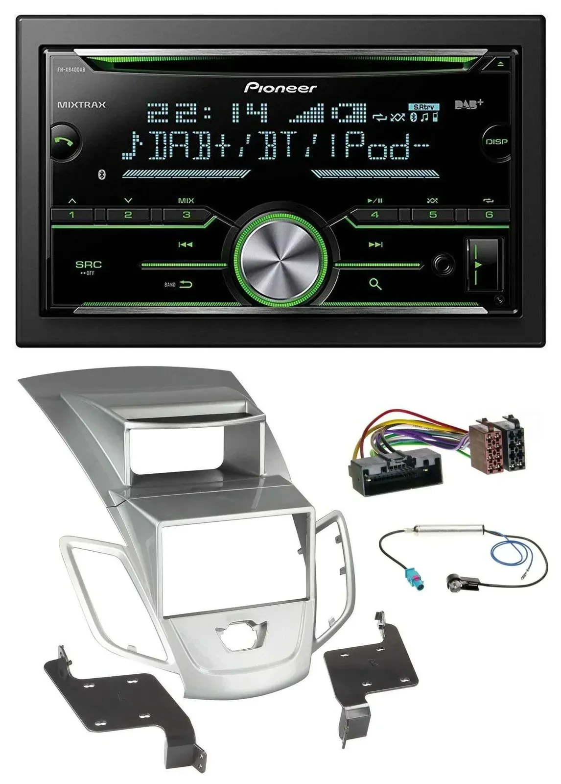 Pioneer Bluetooth MP3 DAB 2DIN USB CD Autoradio für Ford Fiesta 2010-17 Display