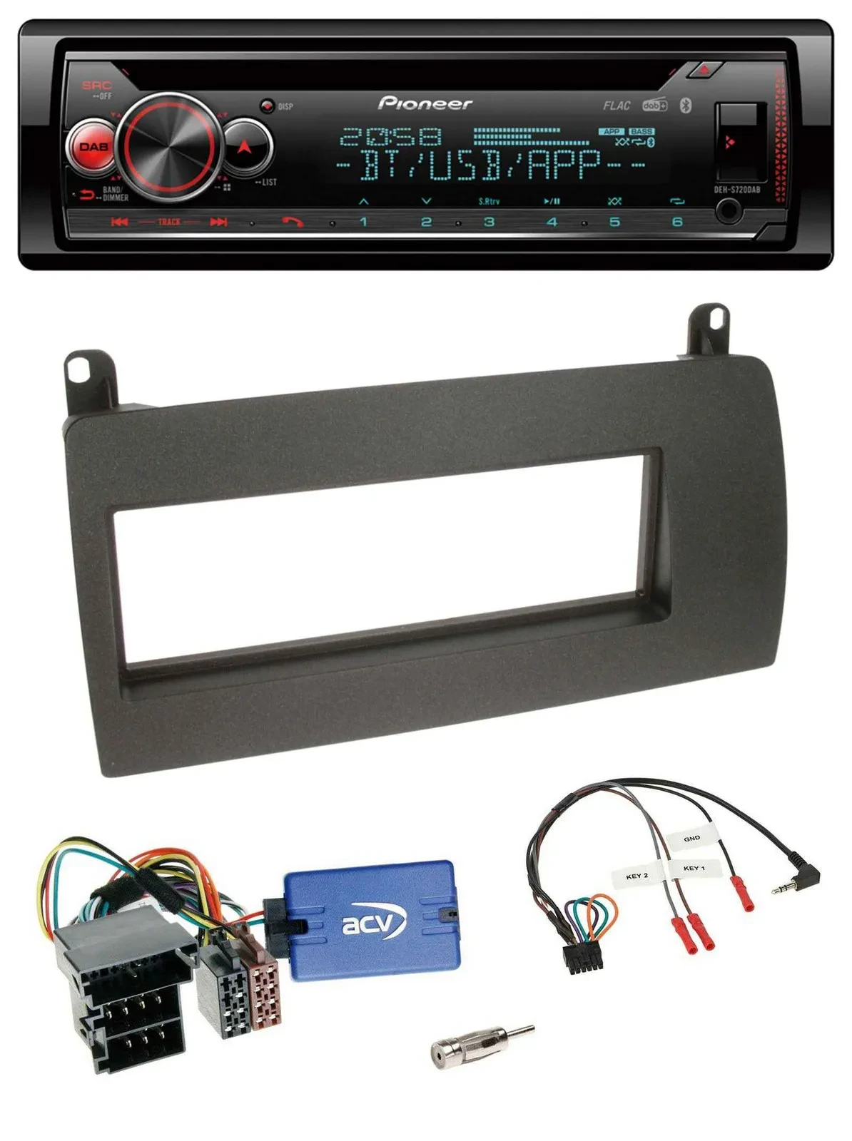 Pioneer Lenkrad DAB CD Bluetooth USB Autoradio für Rover 75 (2003-2005)