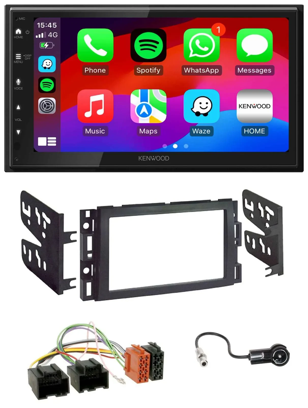 Kenwood MP3 USB DAB 2DIN Bluetooth Autoradio für Chevrolet Equinox Impala Monte