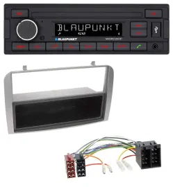 Автомагнитола для Alfa Romeo 147/GT Blaupunkt USB/AUX/Bluetooth MP3 серебристая с карманом