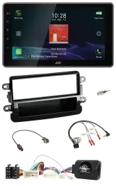 JVC DAB Lenkrad Bluetooth USB Autoradio für Dacia ab 2012 piano schwarz