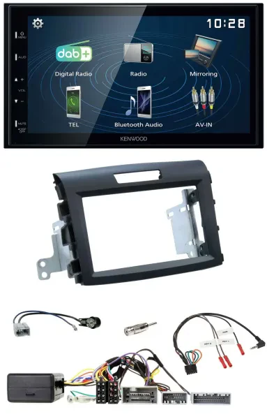 Kenwood 2DIN Bluetooth Lenkrad USB DAB Autoradio für Honda CR-V FR5/FR6 ab 2013