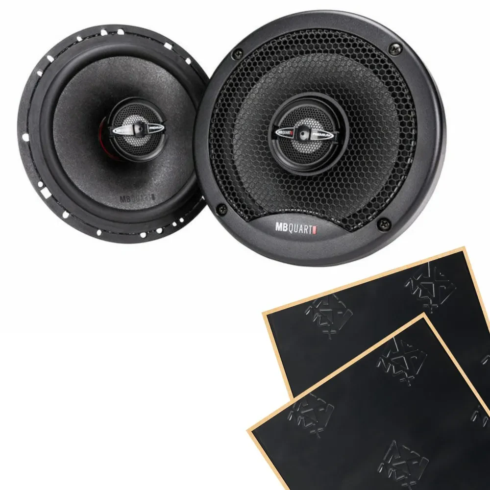 MB Quart PK1-116 6.5" Premium 2-Way Coaxial Speakers + Damping