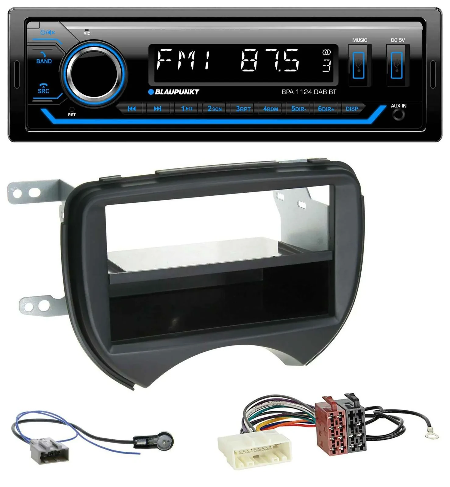 Blaupunkt Bluetooth USB DAB MP3 Autoradio für Nissan Micra K13 10-13 schwarz