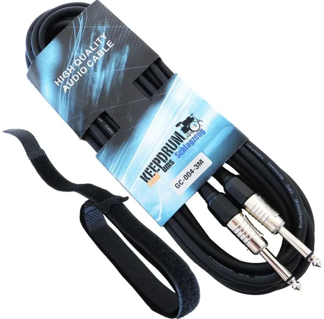 Инструментальный кабель keepdrum GC-004 Black 3 м