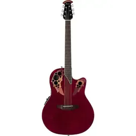 Электроакустическая гитара Ovation CE48 Celebrity Elite Transparent Ruby Red