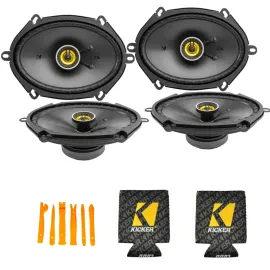 Автоколонки Kicker CSC684 CS Series 6x8" коаксиальные (набор, 2 пары) с koozie