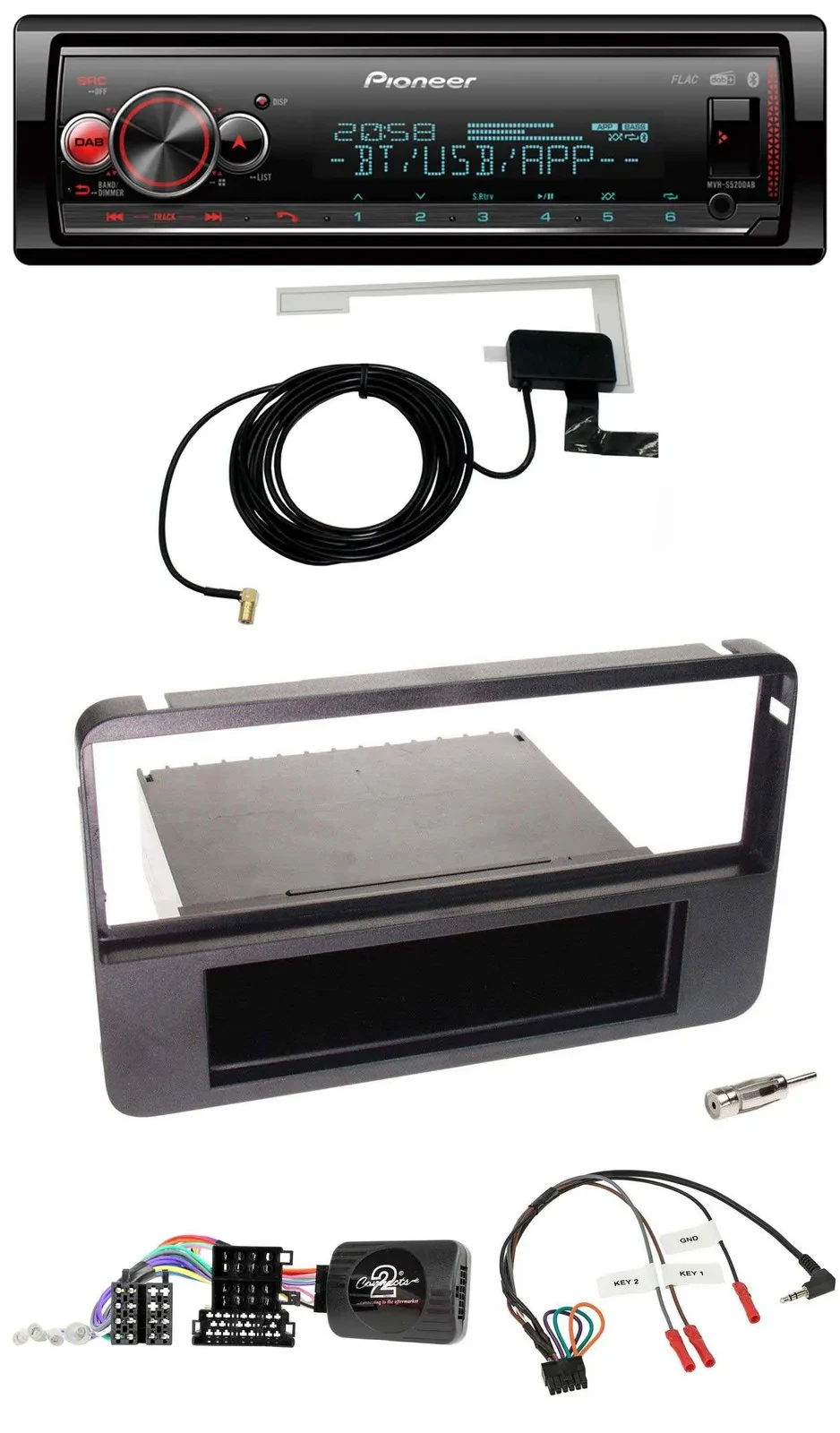 Автомагнитола для Alfa Romeo 159/Brera/Spider Pioneer Bluetooth, DAB, USB, поддержка управления с руля