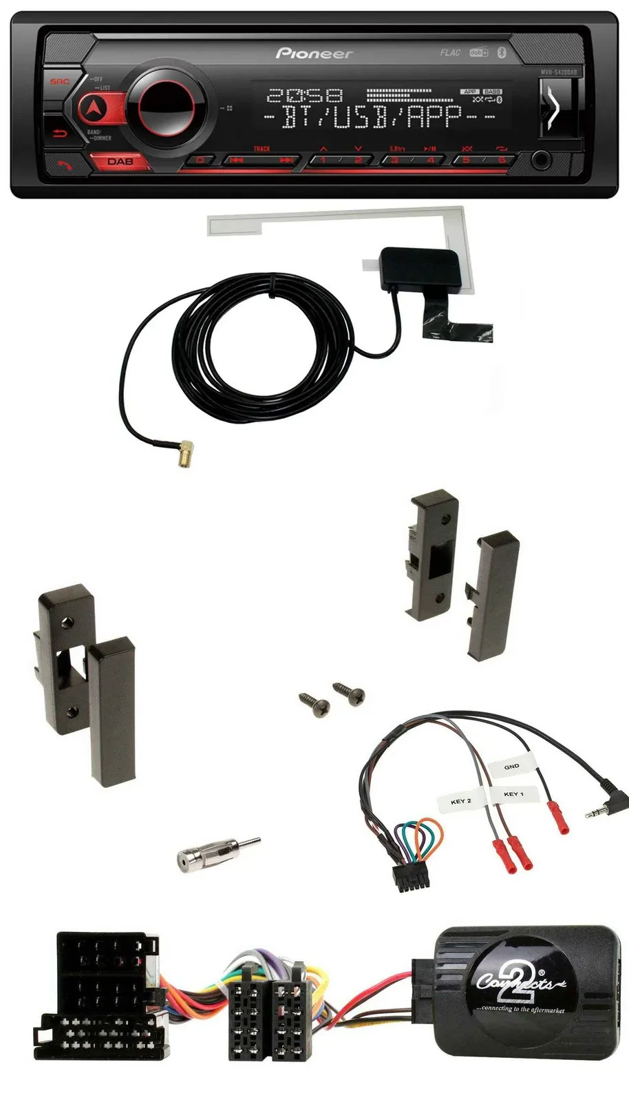 Автомагнитола Pioneer DAB, USB, Bluetooth для Audi A3 8L (1996–2000)