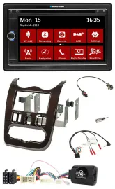 Blaupunkt Bluetooth DAB 2DIN USB DVD Lenkrad Autoradio für Dacia ab 12 dunkelbra