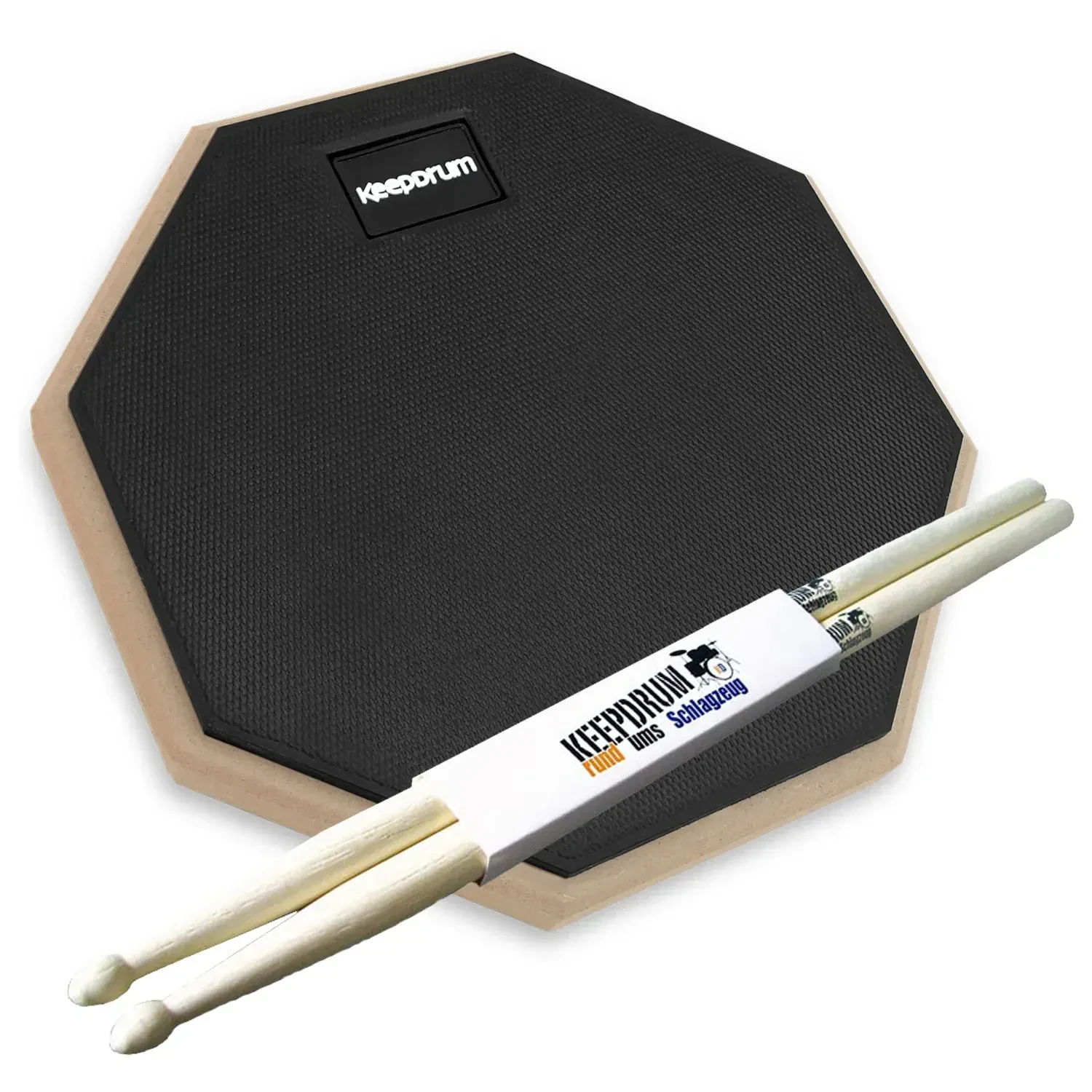 Пэд тренировочный keepdrum DP-BK8 Black с палочками