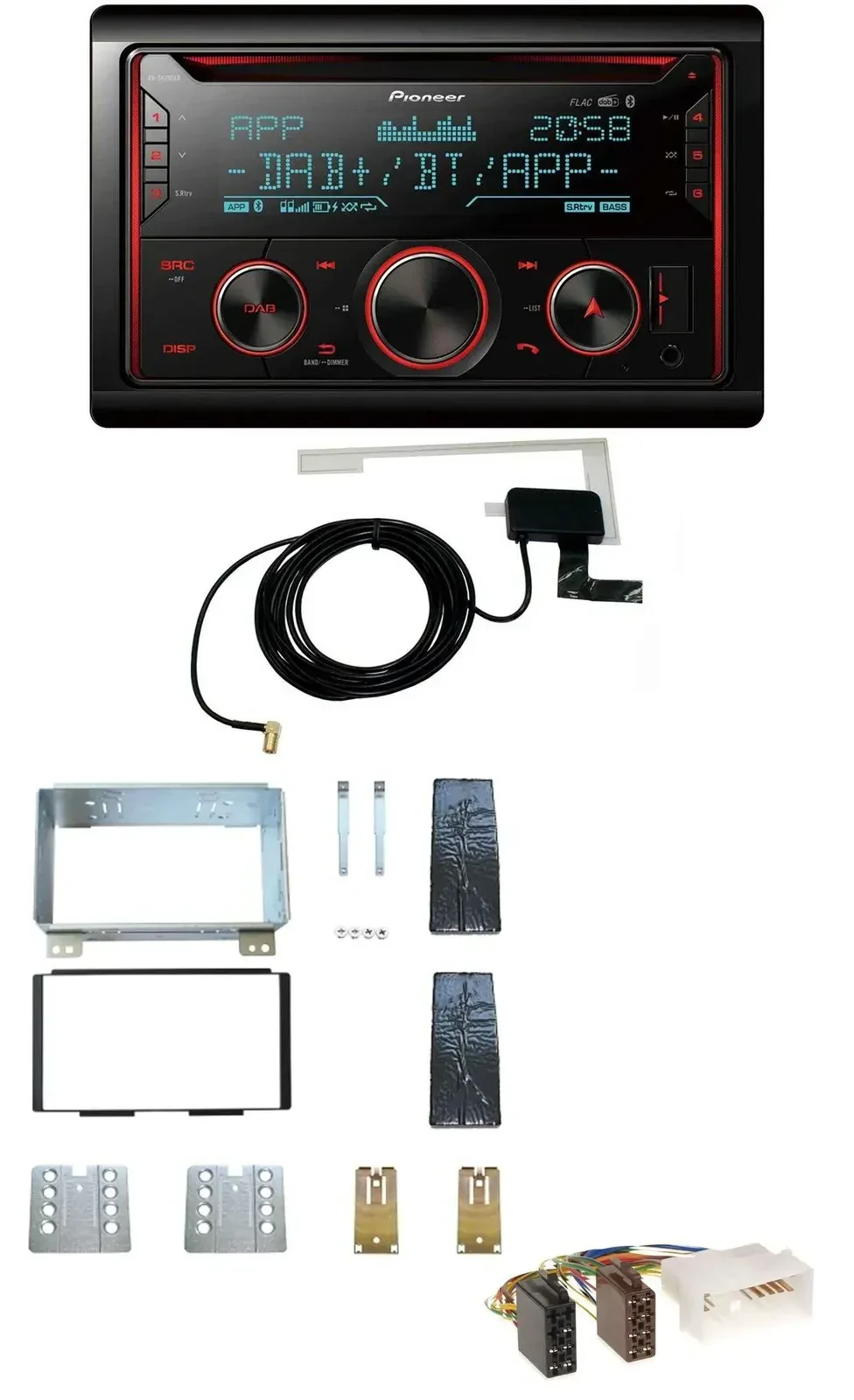 Автомагнитола Pioneer 2DIN MP3 DAB USB CD Bluetooth для Kia Carnival II VQ (2006–2011)