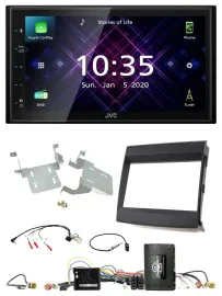 JVC DAB 2DIN Lenkrad Bluetooth USB Autoradio für Porsche Cayenne 11-16 Infoadapt