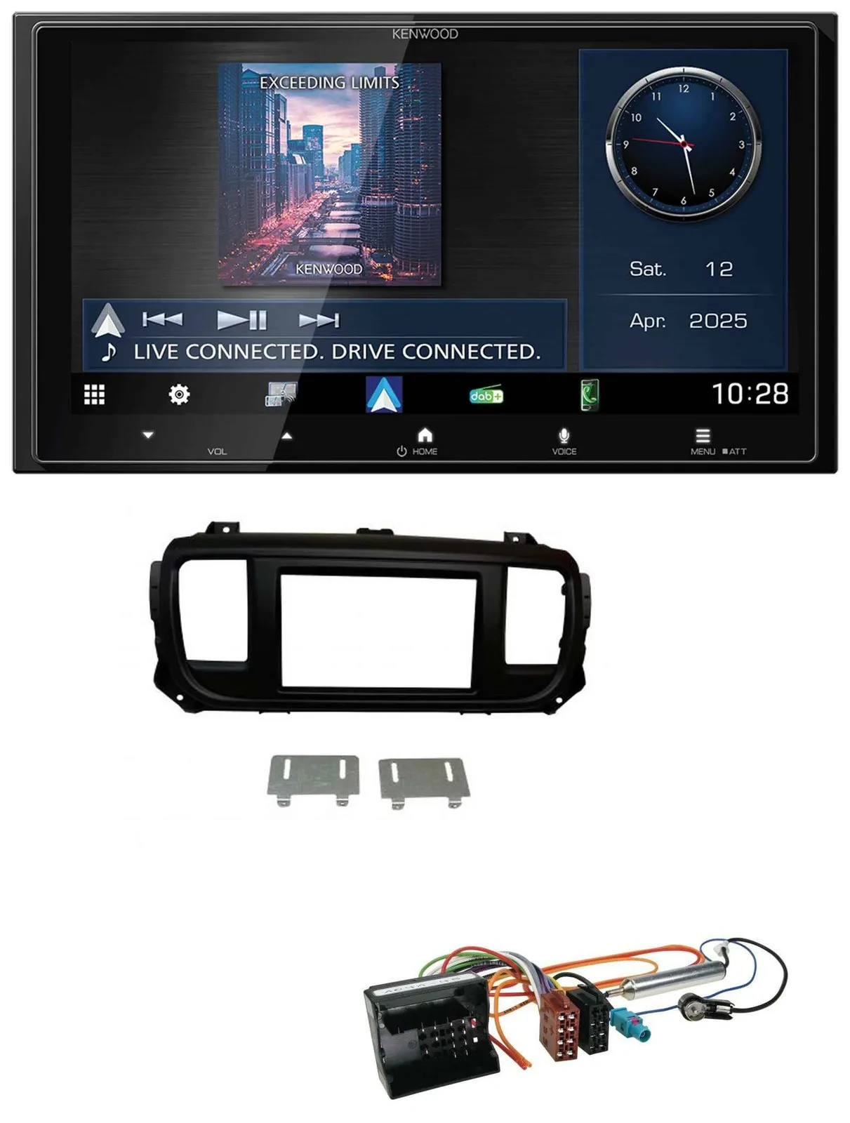 Автомагнитола для Citroen Jumpy/Dispatch/Spacetourer Kenwood Bluetooth 2DIN USB DAB MP3