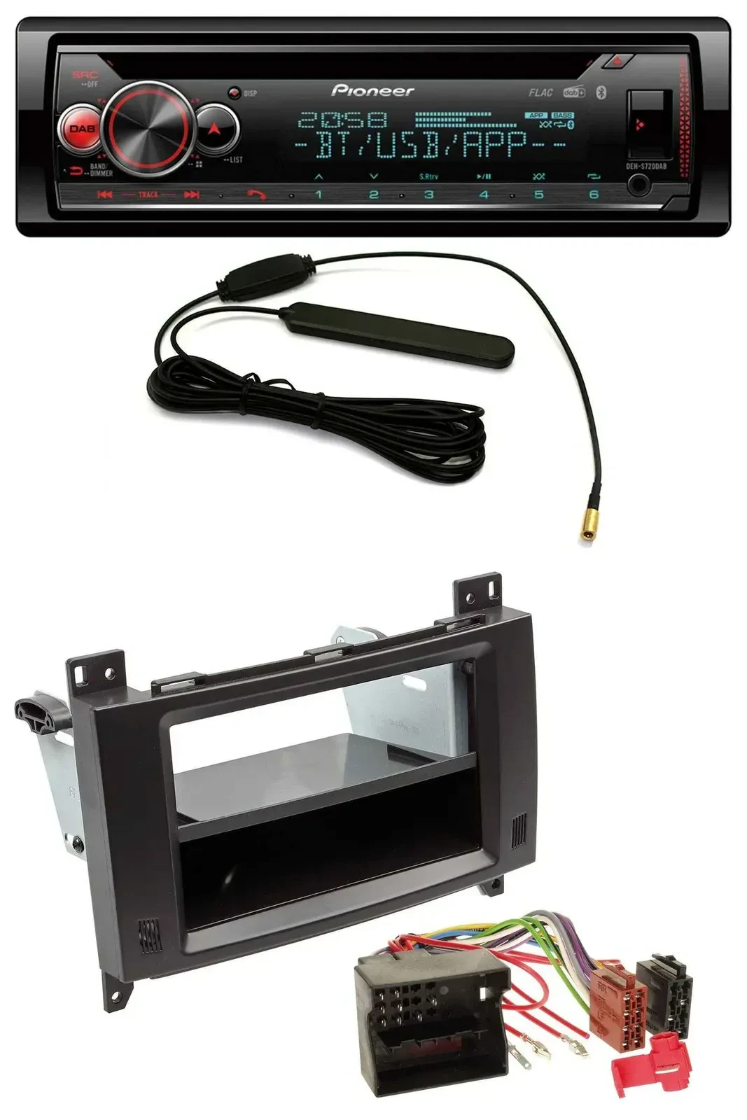 Автомагнитола для Mercedes A-Class/B-Class/Vito Pioneer USB, DAB, Bluetooth, CD, MP3