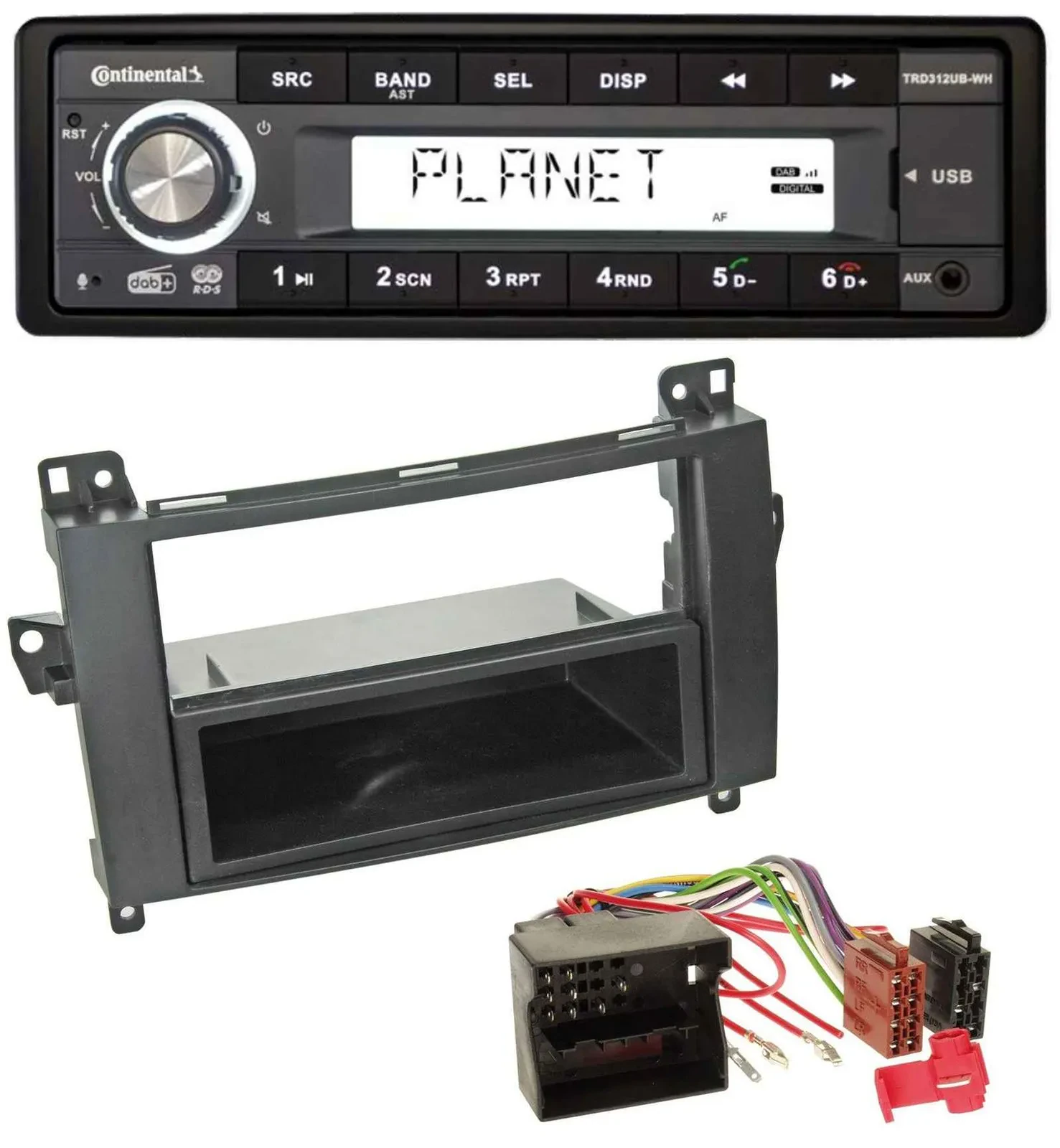 Continental USB 1DIN AUX DAB MP3 Autoradio für Mercedes Vito Viano W639 06-14