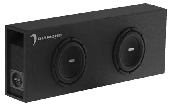 Diamond Audio DESMB8D 250W Dual 8" Loaded Slot Vented Car Subwoofer Enclosure