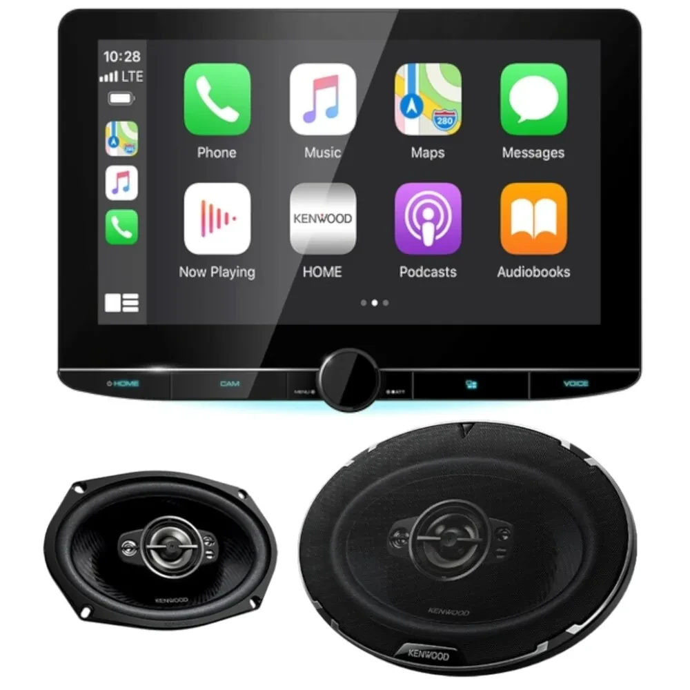 Kenwood 10.1" Double-DIN Touchscreen Multimedia Receiver + 6x9" Coaxial Speakers