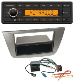Автомагнитола Continental 1-DIN USB, AUX, MP3 для Seat Altea/Toledo (с 2005) антрацит-металлик