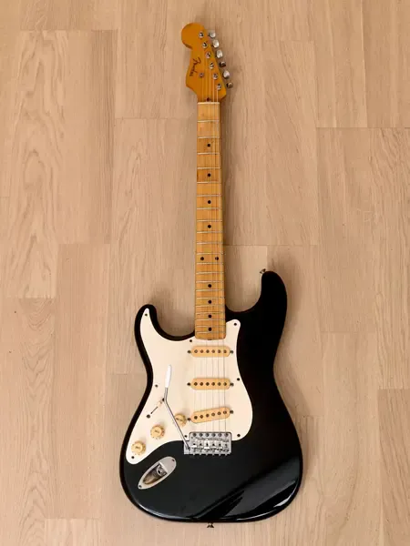 Электрогитара Fender Stratocaster '57 Vintage Reissue ST57-55 Left Handed SSS Black w/gigbag Japan 1989