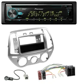 Pioneer DAB MP3 CD USB Bluetooth Autoradio für Hyundai i20 (12-14) man. Klima