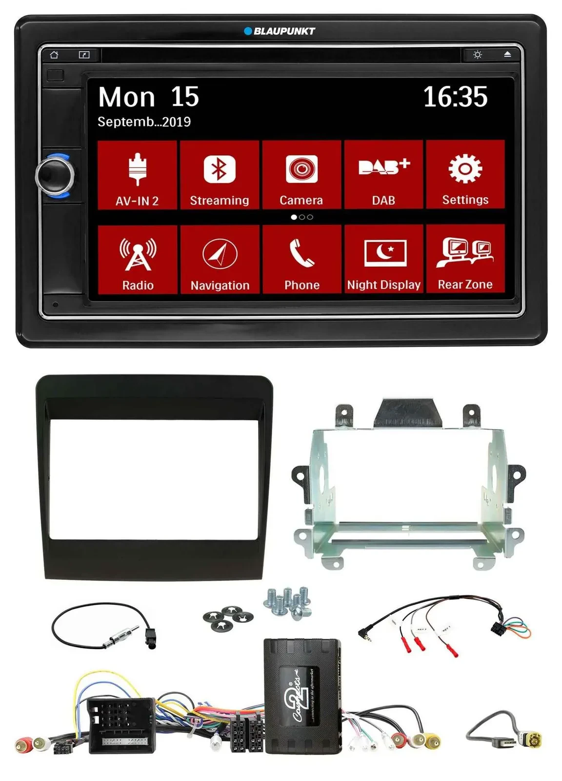 Blaupunkt 2DIN USB DAB Lenkrad Bluetooth TMC Navigation für Porsche 911 991 2011