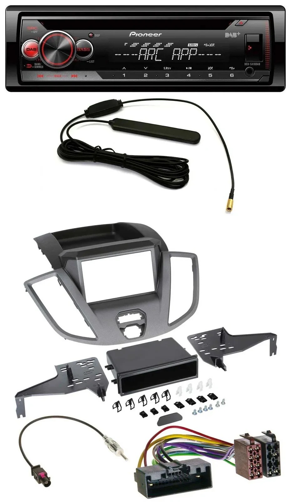 Pioneer CD USB AUX DAB MP3 Autoradio für Ford Transit V363 (2014-2018)