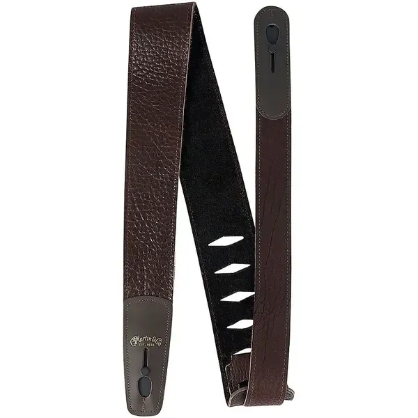 Ремень для гитары Martin Buffalo Leather Lock-It Guitar Strap Brown 2.5 in.