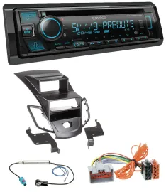Kenwood Bluetooth USB CD MP3 DAB Autoradio für Ford Fiesta 08-10 Display schwarz