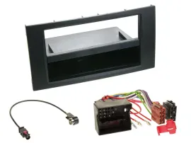 Einbauset DIN Autoradio für Ford Fusion Transit Kuga 05-12 schwarz