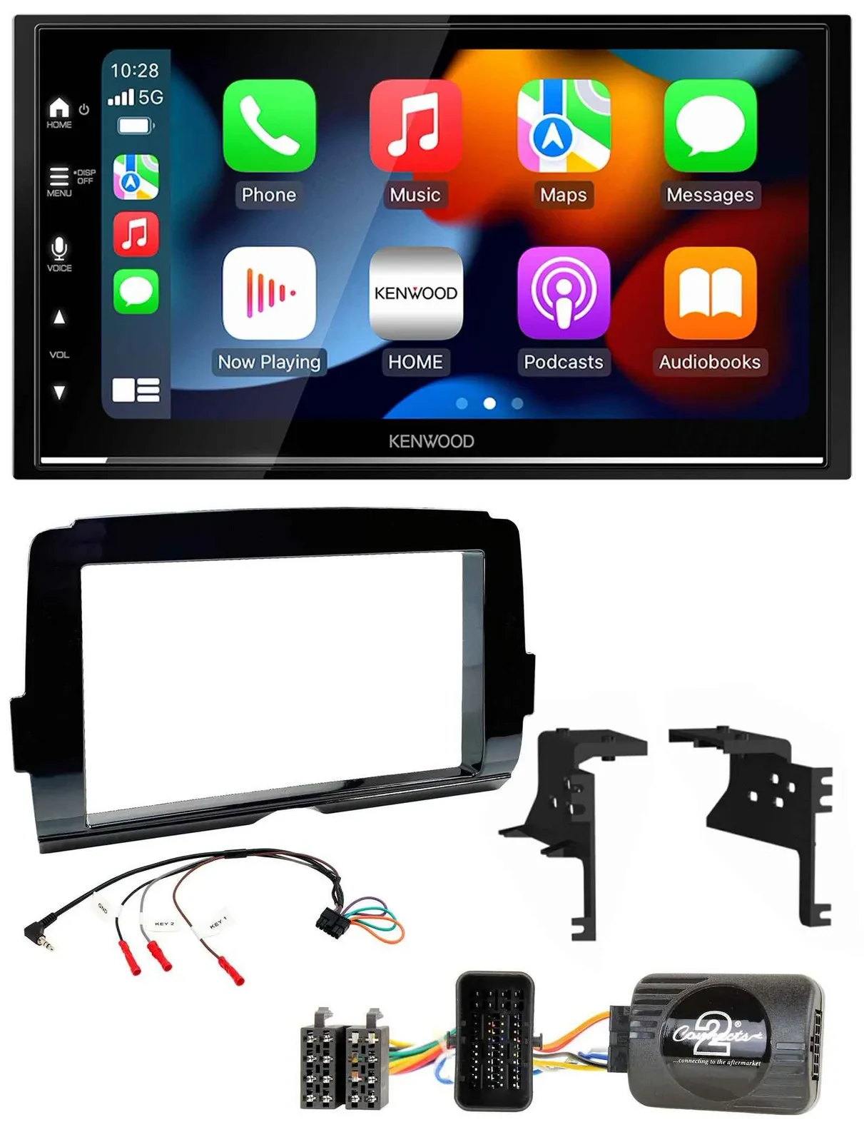 Kenwood DAB USB Bluetooth 2DIN Lenkrad Autoradio für Harley Davidson Street-Glid