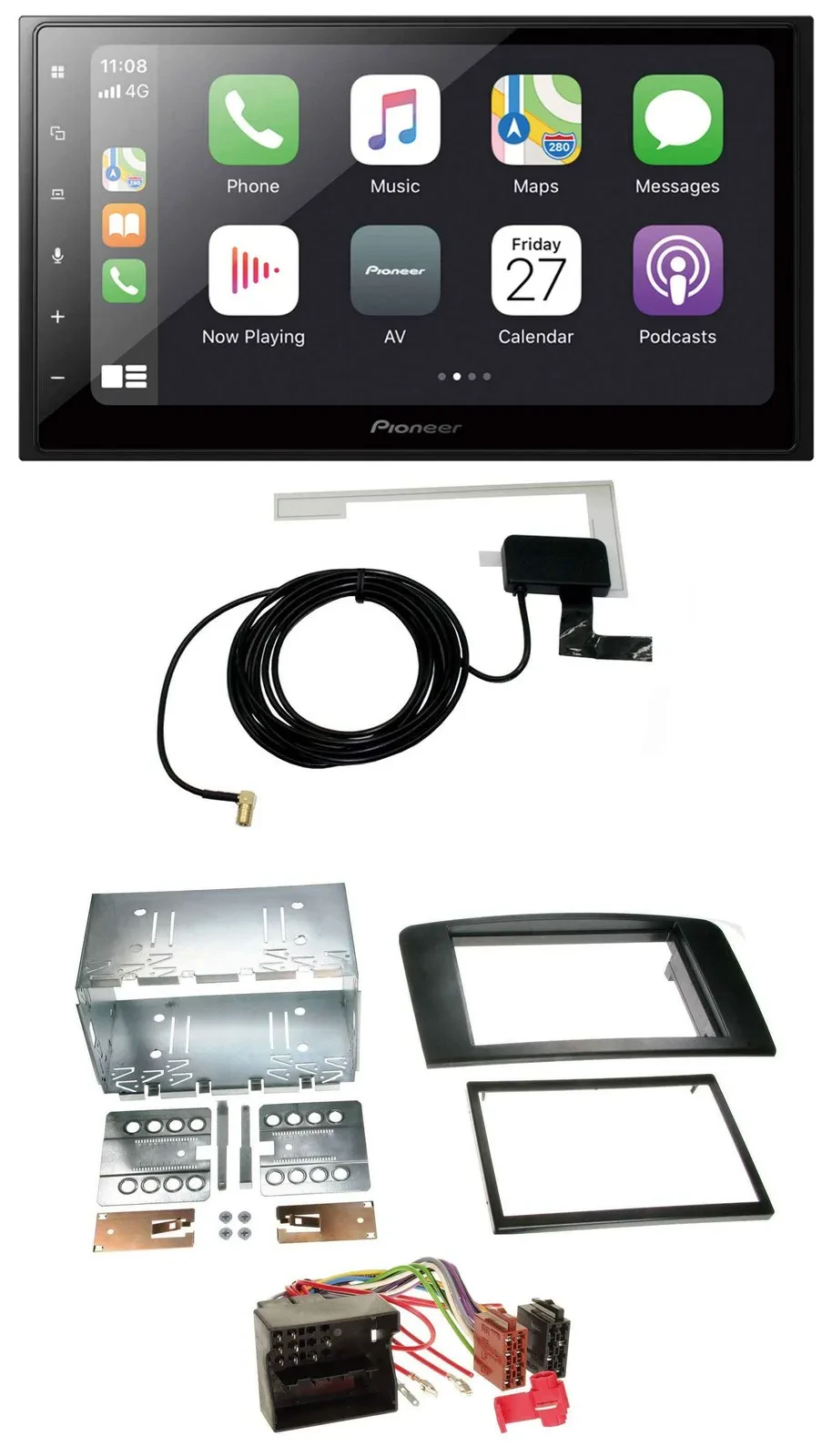 Pioneer USB MP3 2DIN Bluetooth DAB Autoradio für Mercedes M-Klasse 05-11 W164 Pr