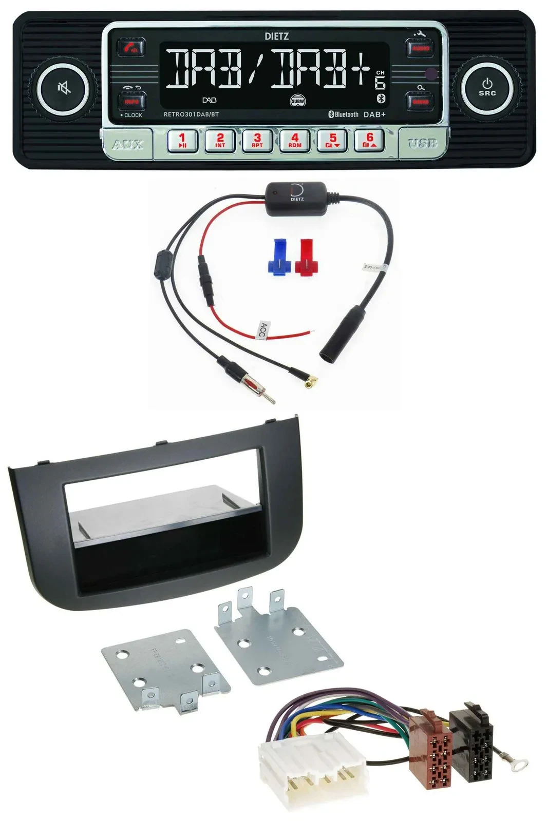 Dietz MP3 DAB Bluetooth USB Autoradio für Mitsubishi Colt Z30/Z30G/Z3B/Z3V ab 08