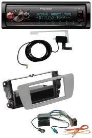 Автомагнитола для Seat Ibiza (с 2008) Pioneer Bluetooth, DAB, USB, MP3, серый