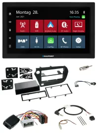 Blaupunkt Lenkrad Bluetooth DAB 2DIN USB Autoradio für Honda Insight ZE2 2009-20