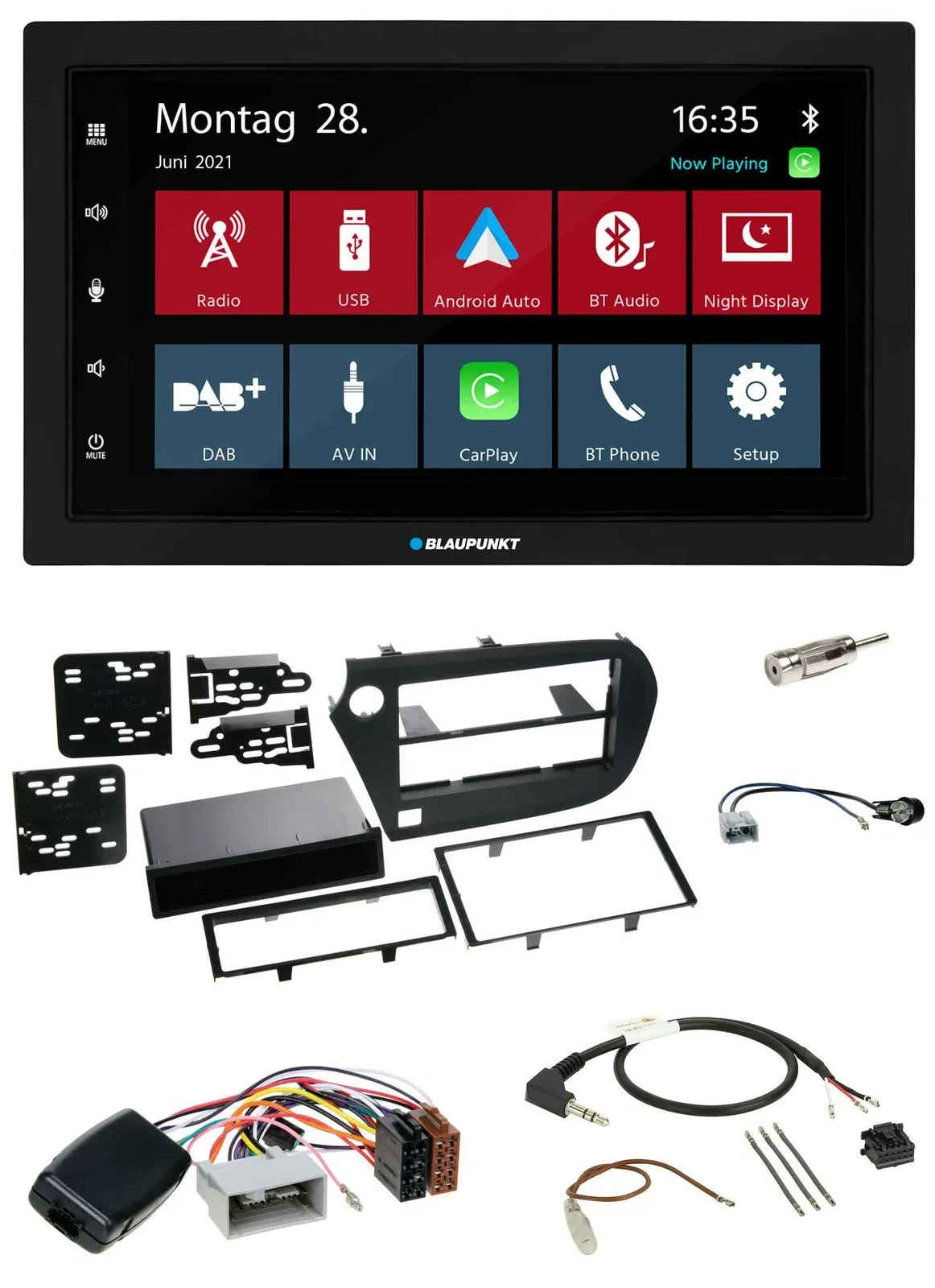 Blaupunkt Lenkrad Bluetooth DAB 2DIN USB Autoradio für Honda Insight ZE2 2009-20