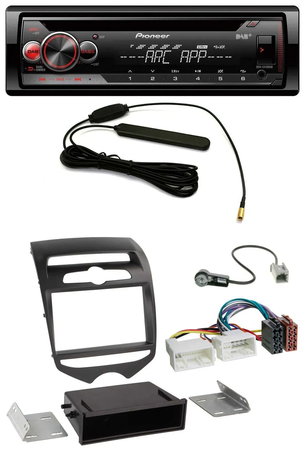 Pioneer CD USB AUX DAB MP3 Autoradio für Hyundai ix20 (ab 10) man. Klima